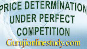 MCom I Semester Managerial Economics Price Determination Under Perfect Competition Study Material Notes