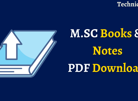 M.Sc Books Notes PDF